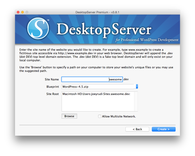 DesktopServer Screen 2